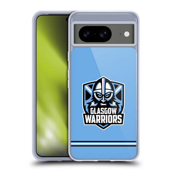 Glasgow Warriors Logo Stripes Blue Soft Gel Case for Google Pixel 8
