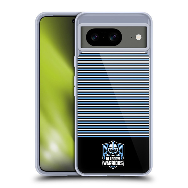 Glasgow Warriors Logo Stripes Black 2 Soft Gel Case for Google Pixel 8