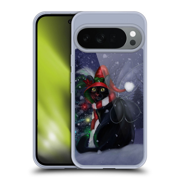 Ash Evans Black Cats Yuletide Cheer Soft Gel Case for Google Pixel 10