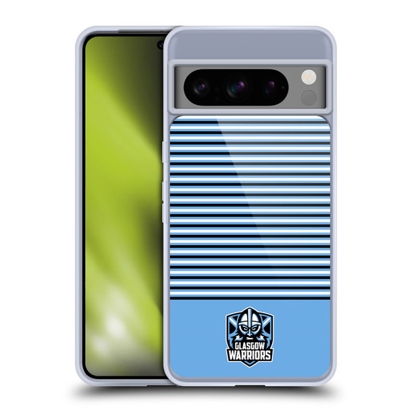 Glasgow Warriors Logo Stripes Blue 2 Soft Gel Case for Google Pixel 8 Pro