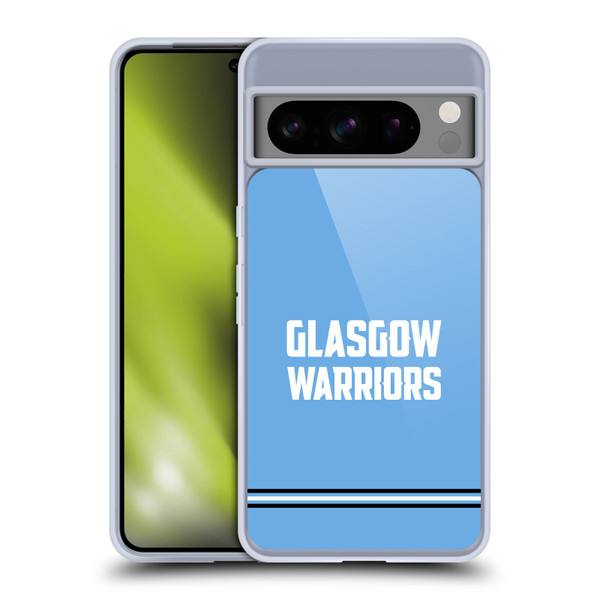 Glasgow Warriors Logo Text Type Blue Soft Gel Case for Google Pixel 8 Pro