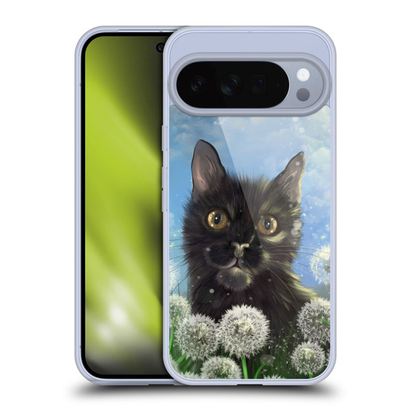 Ash Evans Black Cats 2 Dandelions Soft Gel Case for Google Pixel 10 Pro XL