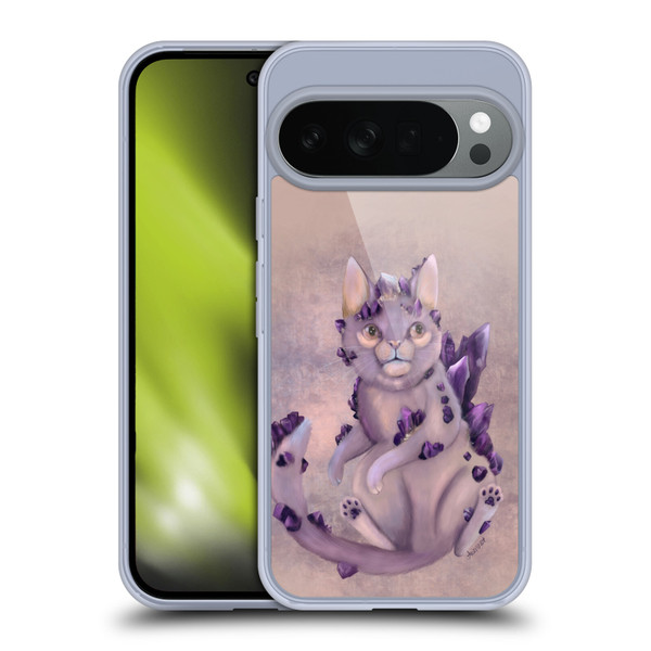 Ash Evans Graphics Amethyst Cat Soft Gel Case for Google Pixel 10