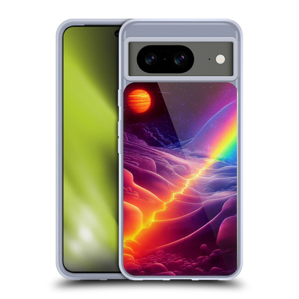 Wumples Cosmic Universe A Chasm On A Distant Moon Soft Gel Case for Google Pixel 8