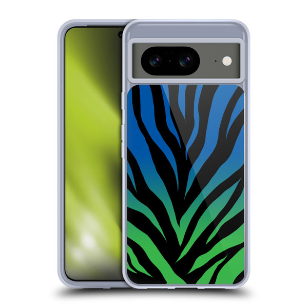 Grace Illustration Animal Prints Ombré Zebra Soft Gel Case for Google Pixel 8