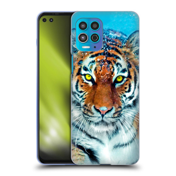Aimee Stewart Animals Yellow Tiger Soft Gel Case for Motorola Moto G100