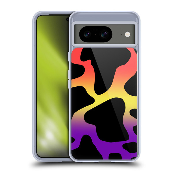 Grace Illustration Cow Prints Sunset Soft Gel Case for Google Pixel 8