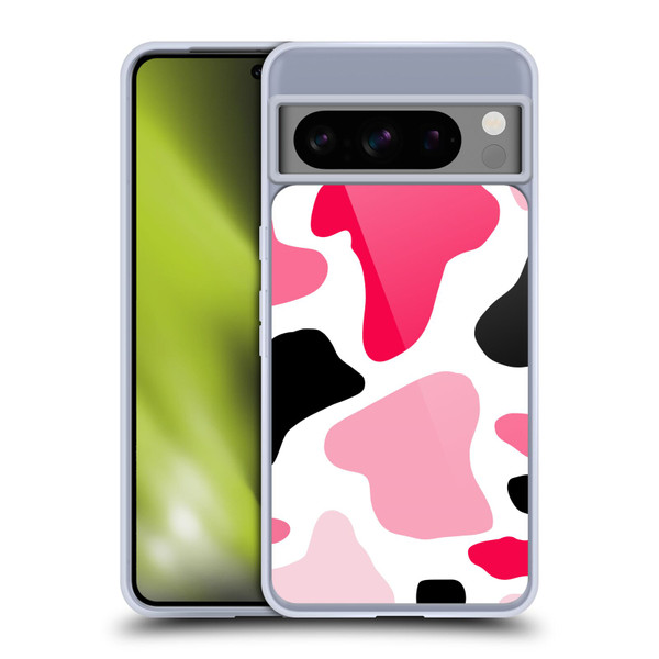 Grace Illustration Cow Prints Pink Soft Gel Case for Google Pixel 8 Pro