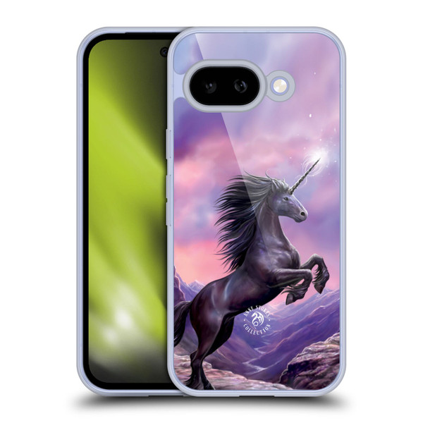 Anne Stokes Mythical Creatures Black Unicorn Soft Gel Case for Google Pixel 9A