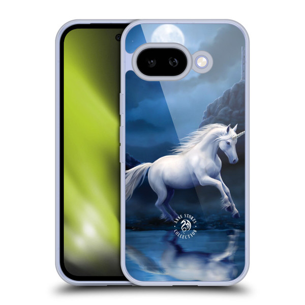 Anne Stokes Mythical Creatures Moonlight Unicorn Soft Gel Case for Google Pixel 9A