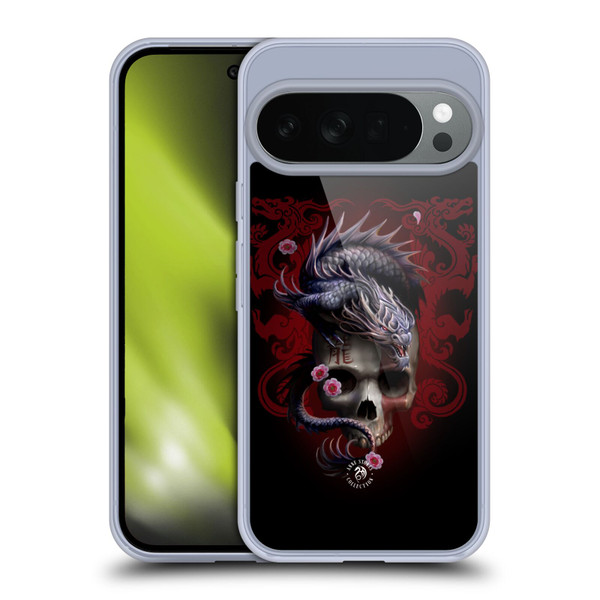 Anne Stokes Oriental Skull Red Dragon Swirls Soft Gel Case for Google Pixel 10