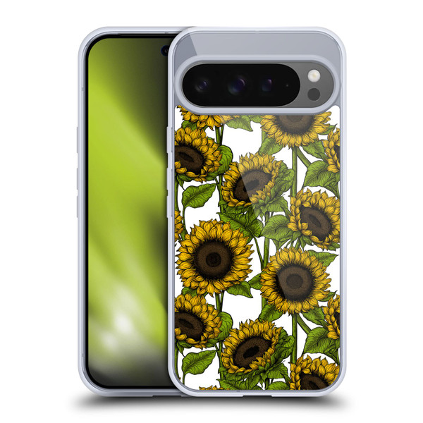 Katerina Kirilova Floral Patterns Sunflowers Soft Gel Case for Google Pixel 9 Pro XL