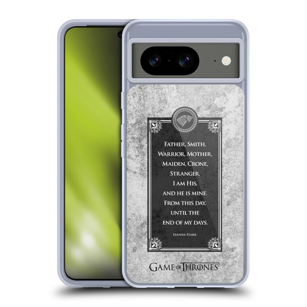 HBO Game of Thrones Graphics Lyanna Vows Soft Gel Case for Google Pixel 8