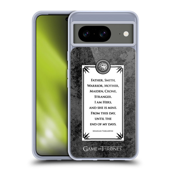 HBO Game of Thrones Graphics Rhaegar Vows Soft Gel Case for Google Pixel 8