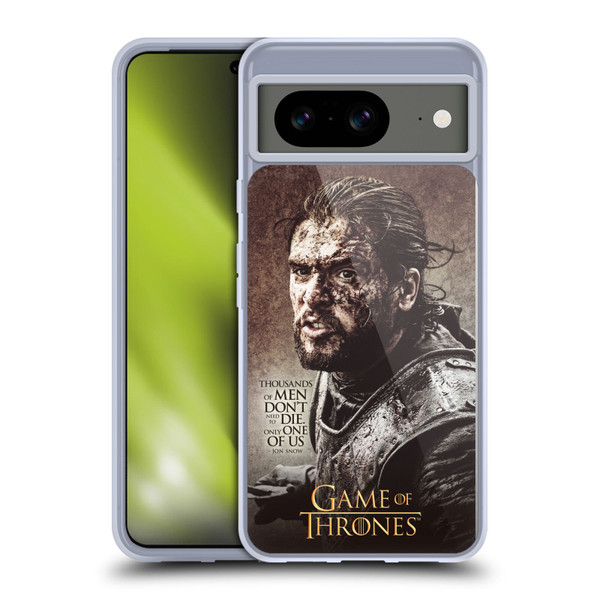 HBO Game of Thrones Character Quotes Jon Snow Soft Gel Case for Google Pixel 8
