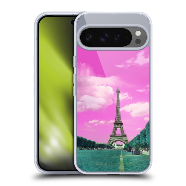 LebensArt Pastels Pink Paris Soft Gel Case for Google Pixel 9 Pro XL