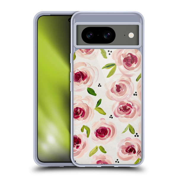 Haley Bush Floral Painting Pink Pattern Soft Gel Case for Google Pixel 8