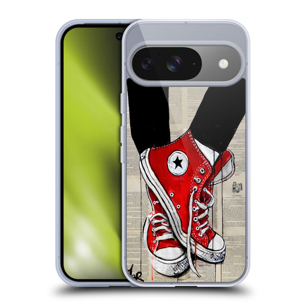 LouiJoverArt Red Ink Shoes Soft Gel Case for Google Pixel 9 / Pixel 9 Pro