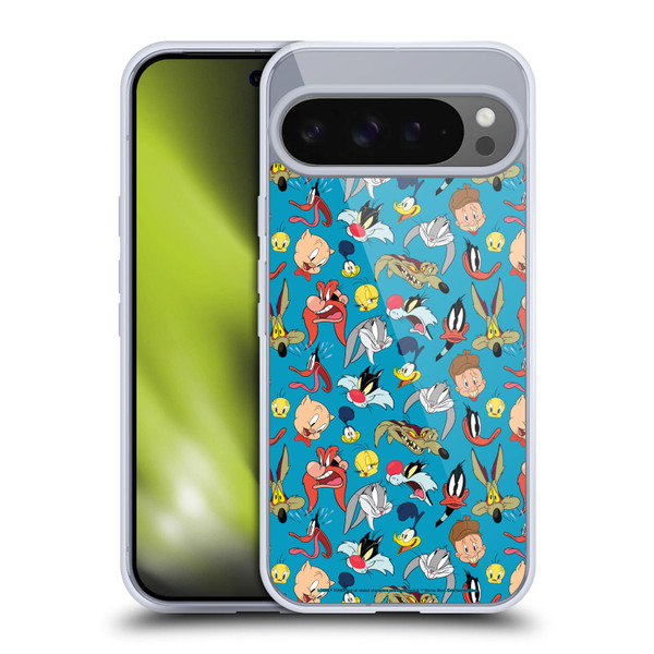 Looney Tunes Patterns Head Shots Soft Gel Case for Google Pixel 9 Pro XL