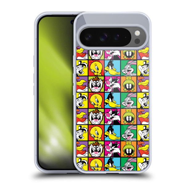 Looney Tunes Patterns Tiles Soft Gel Case for Google Pixel 9 Pro XL