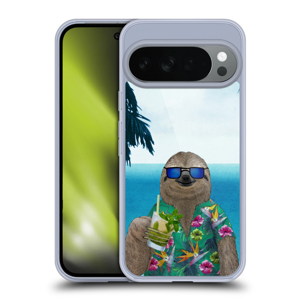 Barruf Animals Sloth In Summer Soft Gel Case for Google Pixel 10