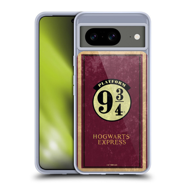 Harry Potter Locations Typography Platform 9 3/4 Soft Gel Case for Google Pixel 8
