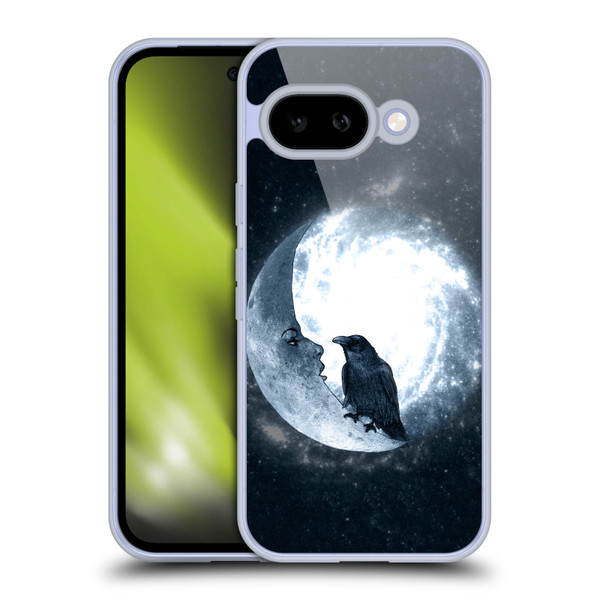 Barruf Animals Crow and Its Moon Soft Gel Case for Google Pixel 9A