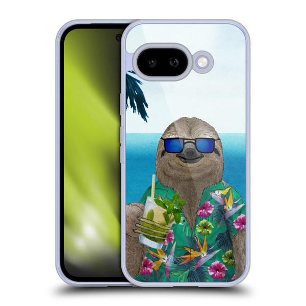 Barruf Animals Sloth In Summer Soft Gel Case for Google Pixel 9A