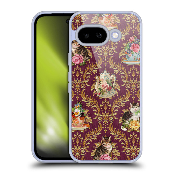 Brigid Ashwood Cats Tea Time Cats Damask Soft Gel Case for Google Pixel 9A