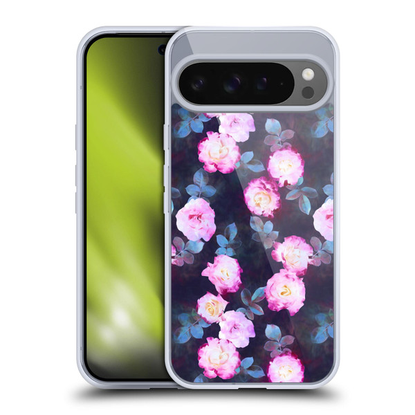 Micklyn Le Feuvre Florals 2 Twilight Roses Soft Gel Case for Google Pixel 9 Pro XL