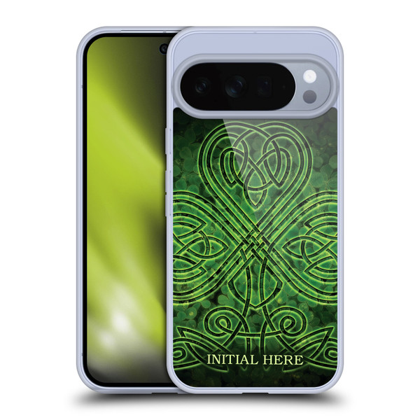 Custom Customised Personalised Brigid Ashwood Name and Initial Irish Shamrock Soft Gel Case for Google Pixel 10 Pro XL