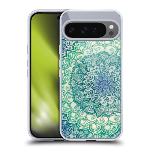 Micklyn Le Feuvre Mandala 3 Emerald Doodle Soft Gel Case for Google Pixel 9 Pro XL