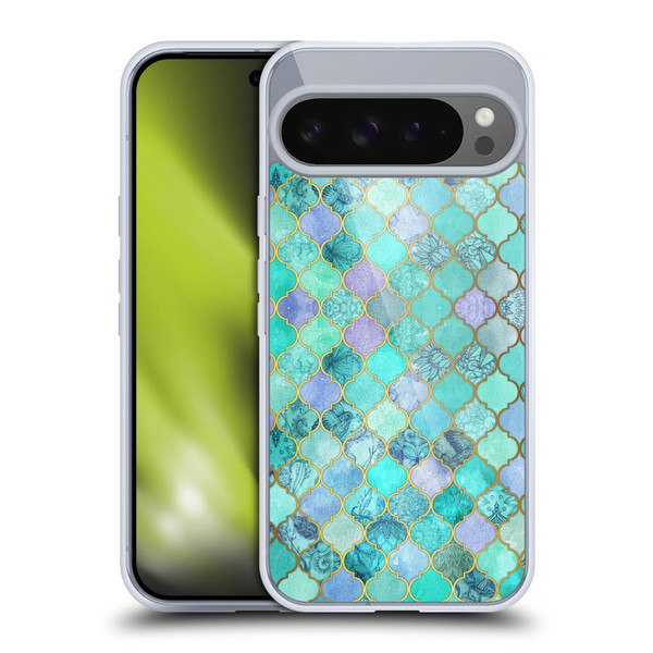Micklyn Le Feuvre Moroccan Mint Green Soft Gel Case for Google Pixel 9 Pro XL