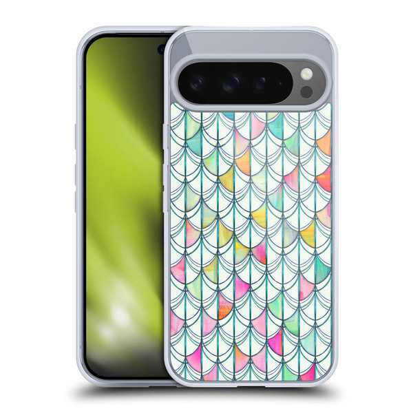Micklyn Le Feuvre Patterns Fish Scale Cutout Soft Gel Case for Google Pixel 9 Pro XL