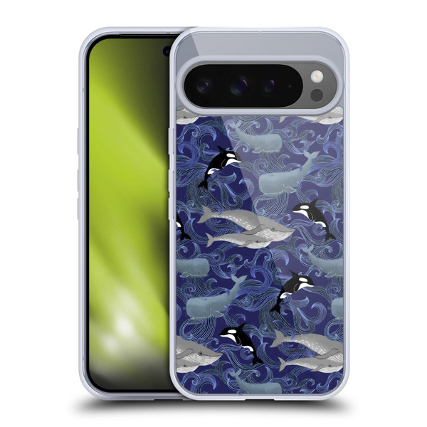 Micklyn Le Feuvre Patterns Giants in Purple Soft Gel Case for Google Pixel 9 Pro XL