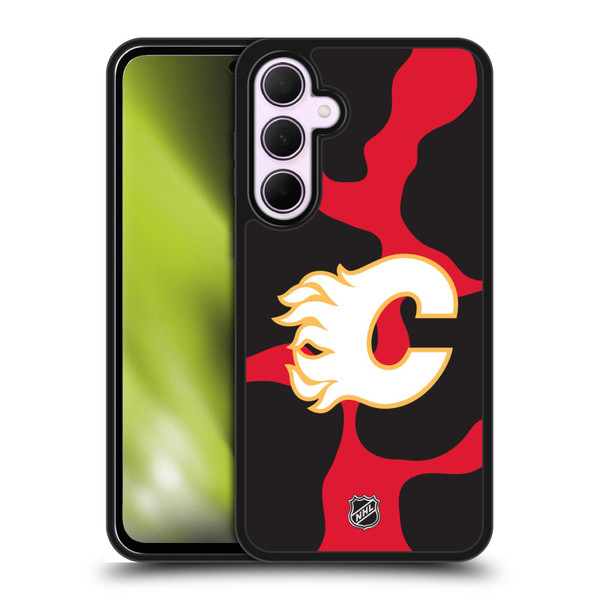 NHL Calgary Flames Cow Pattern Gel Armour Case For Samsung Galaxy A35 5G