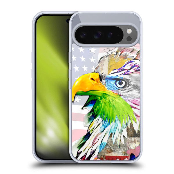 Michel Keck Animal Collage Eagle Soft Gel Case for Google Pixel 9 Pro XL
