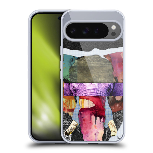 Michel Keck Animal Collage Elephant Soft Gel Case for Google Pixel 9 Pro XL