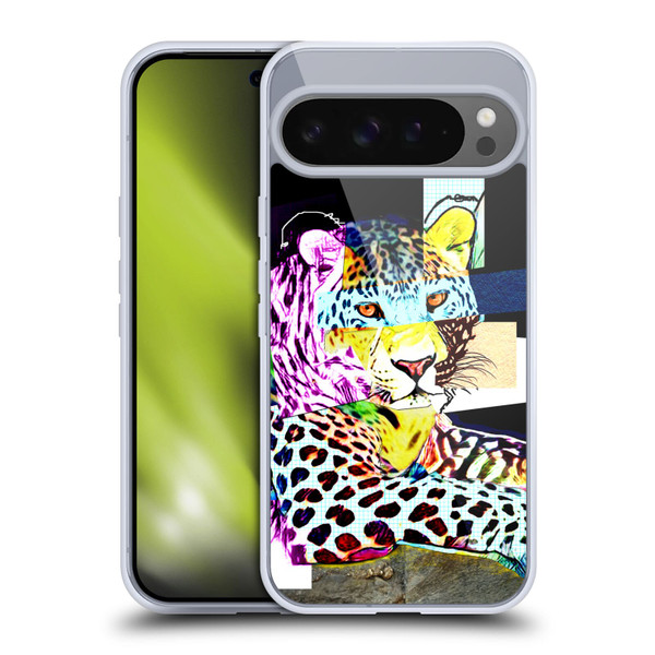 Michel Keck Animal Collage Leopard Soft Gel Case for Google Pixel 9 Pro XL