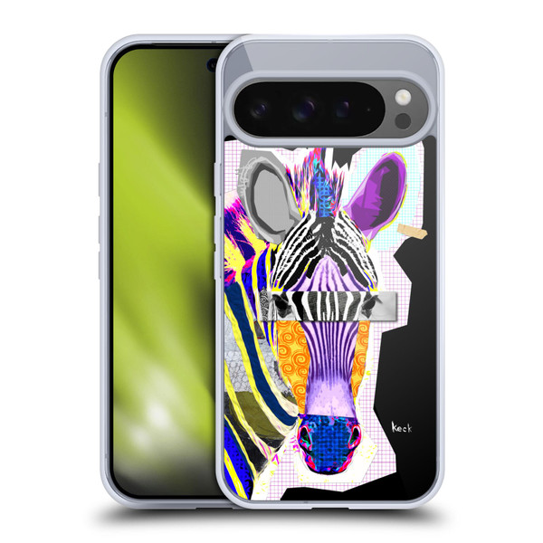 Michel Keck Animal Collage Zebra Soft Gel Case for Google Pixel 9 Pro XL