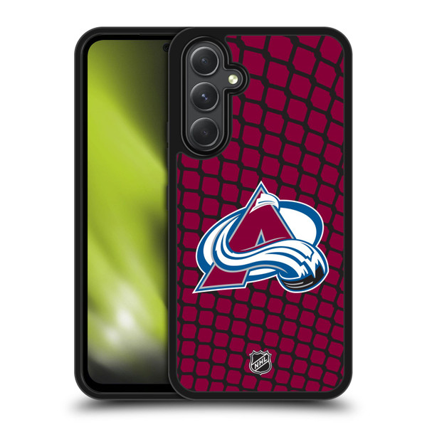 NHL Colorado Avalanche Net Pattern Gel Armour Case For Samsung Galaxy A54 5G