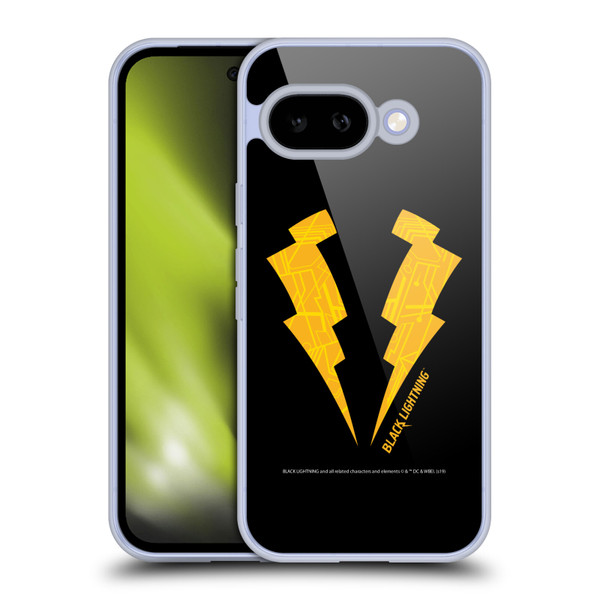Black Lightning Key Art Logo Soft Gel Case for Google Pixel 9A