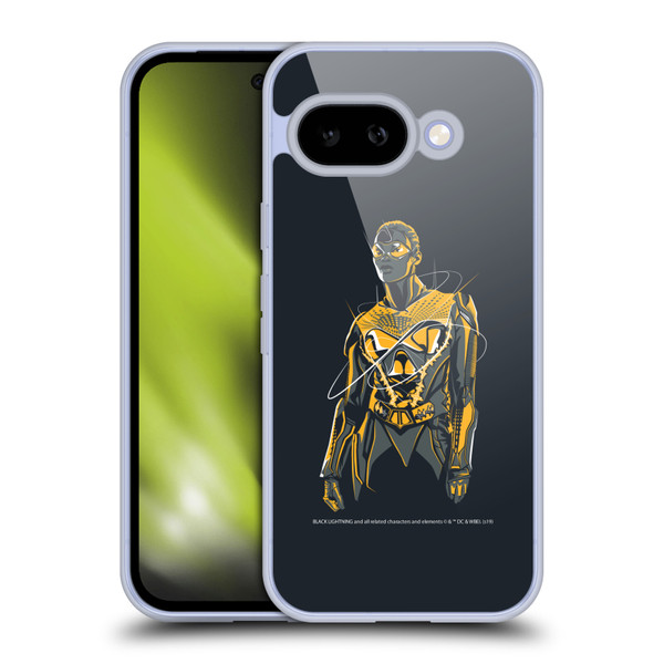 Black Lightning Key Art Thunder Soft Gel Case for Google Pixel 9A