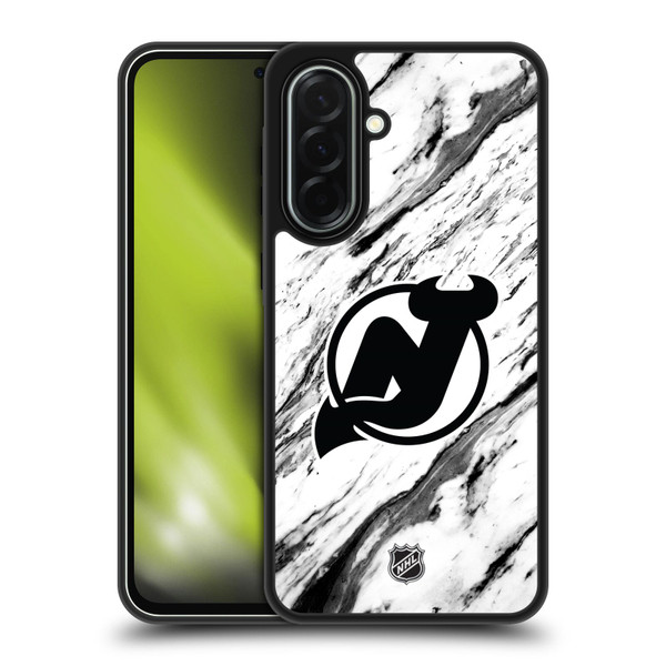 NHL New Jersey Devils Marble Gel Armour Case For Samsung Galaxy A36 5G