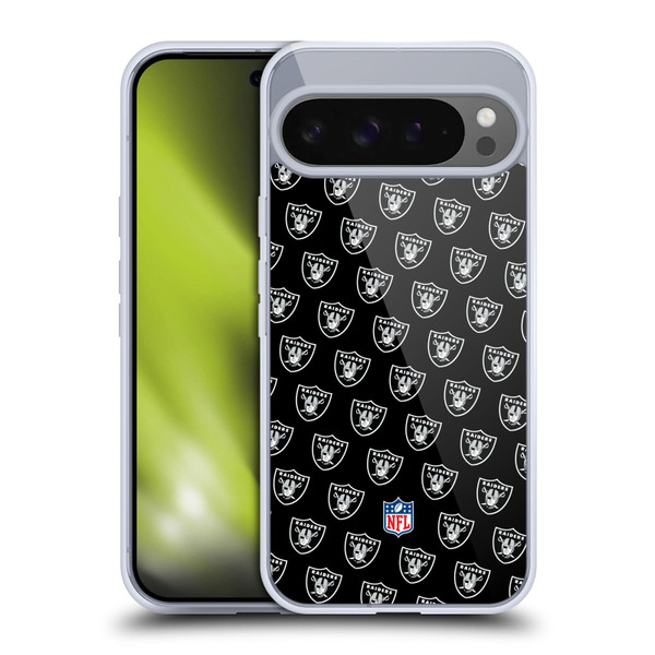 NFL Las Vegas Raiders Artwork Patterns Soft Gel Case for Google Pixel 9 Pro XL