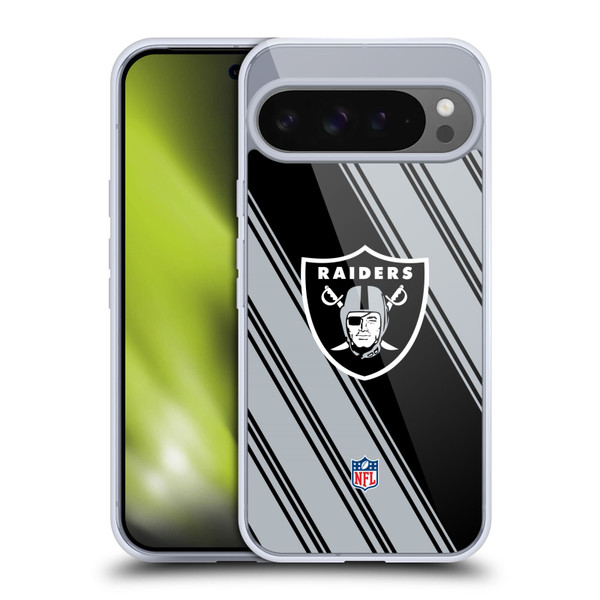 NFL Las Vegas Raiders Artwork Stripes Soft Gel Case for Google Pixel 9 Pro XL
