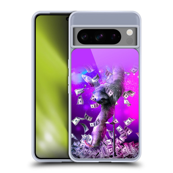 Random Galaxy Animals Dancing Strip Pole Sloth Soft Gel Case for Google Pixel 8 Pro