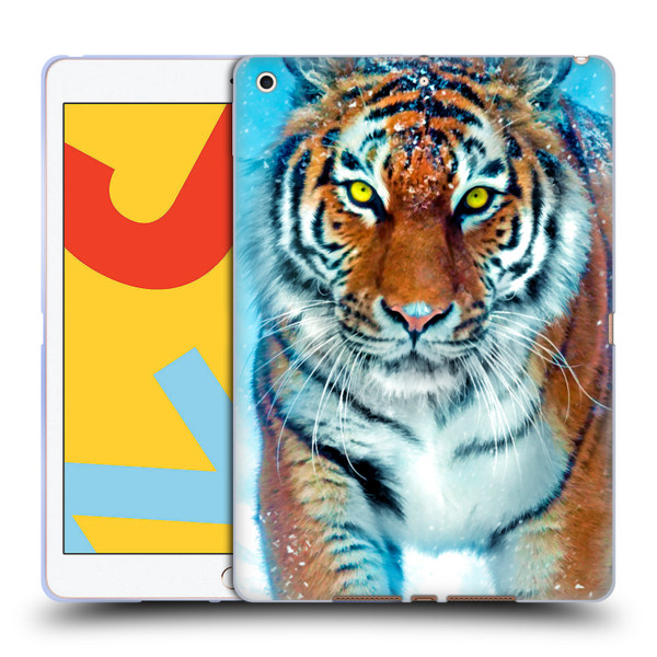 Aimee Stewart Animals Yellow Tiger Soft Gel Case for Apple iPad 10.2 2019/2020/2021