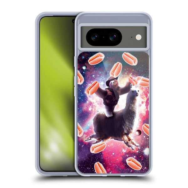 Random Galaxy Mixed Designs Cowboy Sloth Llama & Hotdog Soft Gel Case for Google Pixel 8