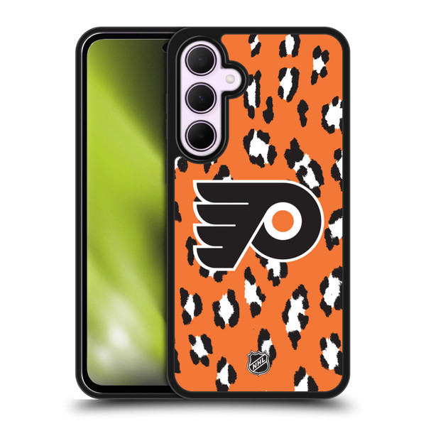 NHL Philadelphia Flyers Leopard Pattern Gel Armour Case For Samsung Galaxy A35 5G